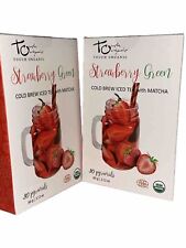 TOUCH ORGANIC 🍓 STRAWBERRY GREEN COLD BREW ICED w MATCHA 2 Boxes= 60 Pyramids