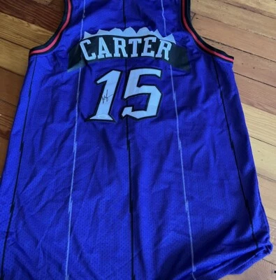 Raptors #15 Vince Carter Hand Signed Jersey JSA COA Autograph Xl - Image 1 of 4