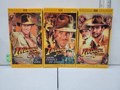 Indiana Jones VHS Collection Set Movies Digitally Mastered 1999 Vintage Ark Doom - Image 1 of 4