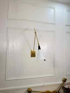 Beautiful Brass Wall Lamp Modern Handmade SCICCOSO Wall Lamp Mid Century Brass - Picture 1 of 6