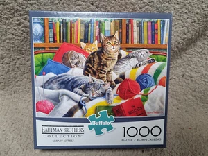 Buffalo Games 1000 Teile Puzzle Hautman Brothers Library Kitties Rarität - Bild 1 von 1