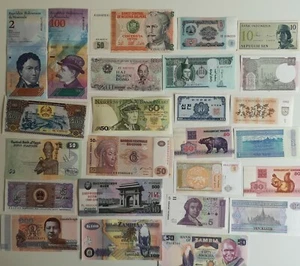 World Banknotes - Assorted, Different & Uncirculated - 10 to 1000 notes - Picture 1 of 1