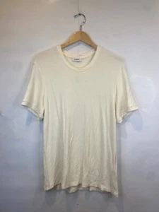Sandro Men's Knit Short Sleeve T Shirt Crew Neck Light Sand White Size Large - Picture 1 of 7