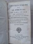 Instructions sur le dimanche et sur les fêtes en général  - Lyon Rusand 1816