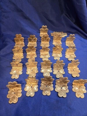 Vintage Decorative Handware Clover Brackets Lot Of 23 For Stairs Or Cabinet - Image 1 of 4