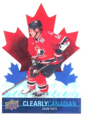 2009-10 Upper Deck Clearly Canadian #CANAF Adam Foote 100/100 - Image 1 of 2