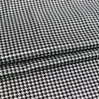 1 Yard Houndstooth Pattern Satin Fabric Geometric Charmeuse Material Soft Lining