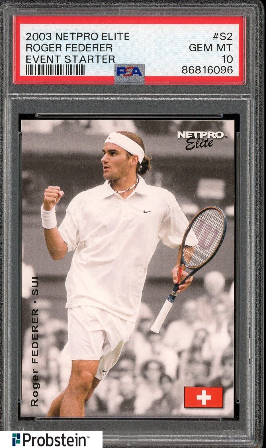 2003 Netpro Elite Tennis Event Starter #S2 Roger Federer Rookie PSA 10 GEM MINT