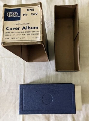 44 First Day Covers (most cachet) 1950-1960 + Vintage ELBE Stamp Album  - Image 1 of 4