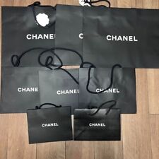 8-Piece of CHANEL Authetic Black Shopping Gift Paper Empty Bags in various sizes