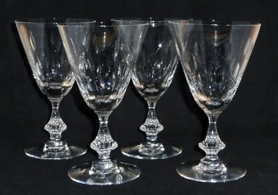 4 - Duncan Miller WILLOW Crystal Water Goblets or large Wine Glasses 6-1/4" - Image 1 of 4