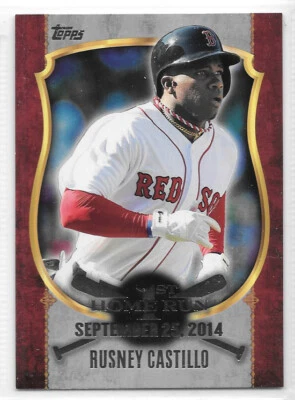 2015 Topps First Home Run Silver #22 RUSNEY CASTILLO - Boston Red Sox - NM/Mint - Image 1 of 2