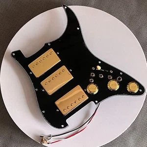 For Fender St HHH Prewired Guitar Strat Pickguard Set,Alnico 5 Humbucker Pickups - Picture 1 of 9