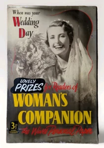 Vintage Advertising Tin Sign - Mid Century Shop Display Wedding Womans Companion - Picture 1 of 14