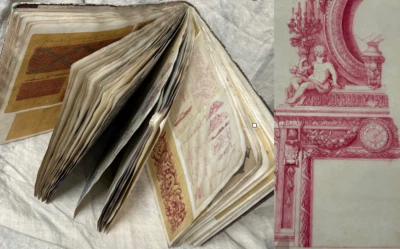 👁PÉPITES CARNET PERSONNEL DESSINS  ORNEMENTAUX COLLAGES ARCHITECTURE XVIII - Photo 1/4