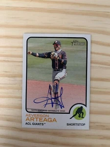 2022 Topps Heritage Minors Real One Autographs #ROAAA Aeverson Arteaga - Picture 1 of 2