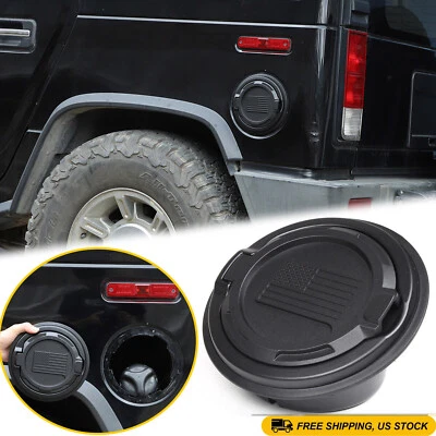 Type C Fuel Door Gas Tank Cap Cover Trim US Flag For Hummer H2 2003-09 ABS+Alloy - Image 1 of 4