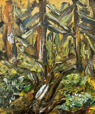 Suecia Arte Paisaje Sueco Obra de Arte Parque Nacional Tyresta Pintura Arte Forastero Foto 1 de 4