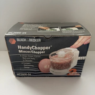 Vtg Black & Decker Handy Chopper HC2000-04 Compact Food Processor Grinder New - Image 1 of 4