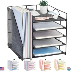 Schreibtisch Organizer und Zubehör, 5 Ebenen Papier Brief Ablage Organizer mit Datei - Bild 1 von 6