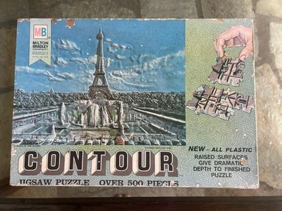 Rompecabezas Milton Bradley 1968 contorno París en primavera con textura EE. UU. Foto 1 de 4