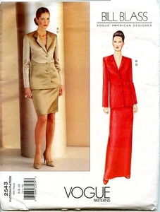 Vogue America Designer Bill Blass - Chaqueta y falda - 6-8-10 -- UNCU T - 2001 - Imagen 1 de 2
