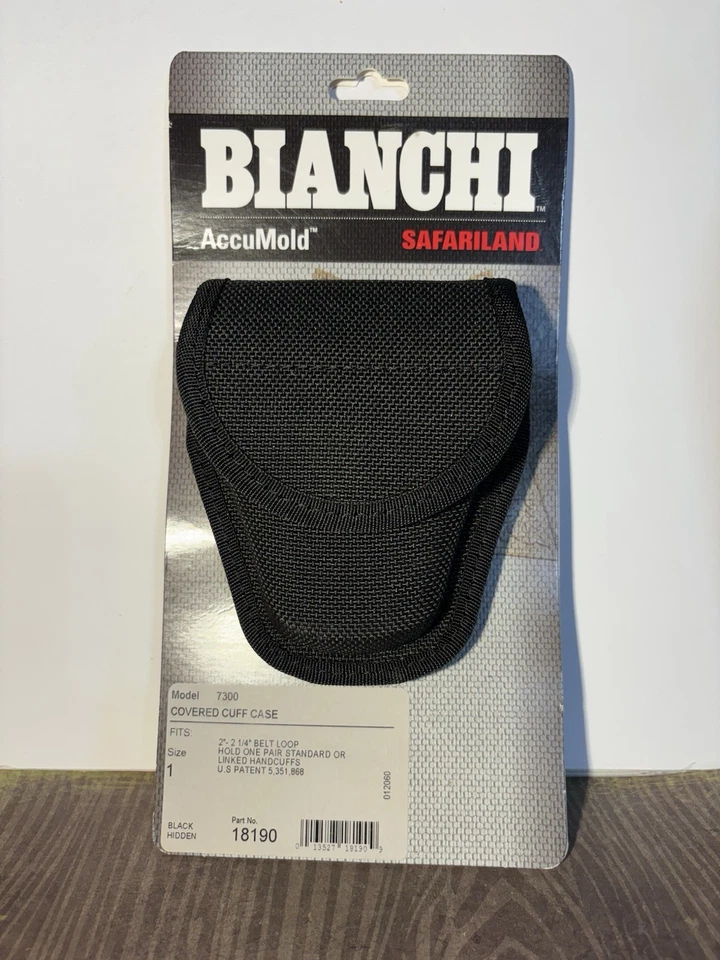 Bianchi 23817 AccuMold 7300 Covered Handcuff Case Pouch DUTY GEAR Black