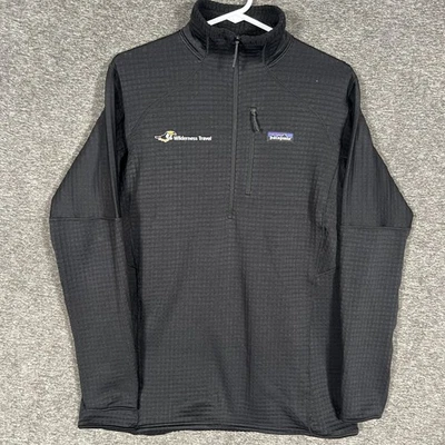 Pullover Patagonia para mujer grande negro R1 waffle 1/4 cremallera polar viaje por la naturaleza Foto 1 de 4