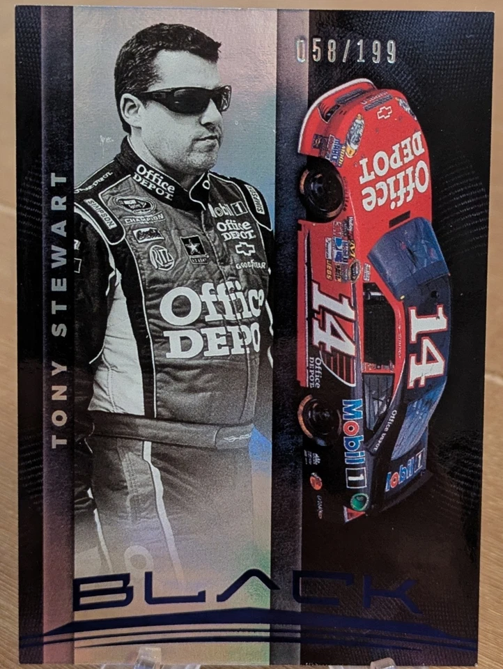 2021 Chronicles черный голографический синий 58/199 Тони Стюарт - Изображение 1 из 1