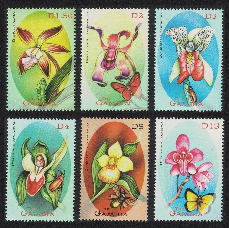 Orchids 6v Gambia 2001 MNH SG#3966=3989 - image 1 of 1