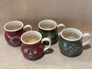 Longaberger “All the trimmings” Holiday Mugs Set of 4 - New - Picture 1 of 9