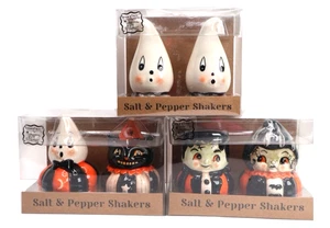 Johanna Parker Salt & Pepper Shakers - Lot of 3 Halloween Sets! NEW Collectible - Picture 1 of 4