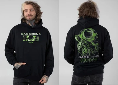 Sudadera con Capucha Bad Omens Revenant Negra Verde Banda Oficial Mercancía Metalcore Foto 1 de 4