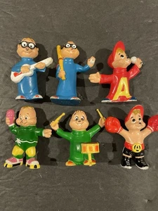 Lote de 6 figuras de PVC Bagdasarian Prod 1983 Alvin & The Chipmunks 2" Buen estado - Imagen 1 de 11
