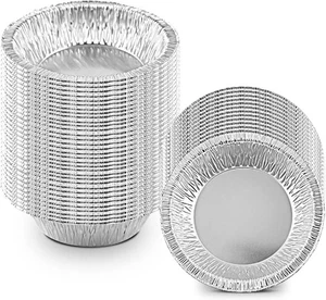 Aluminum Foil  4.25 inch Disposable Baking Tart Pans Mini Pie Tins - Made in USA - Picture 1 of 6
