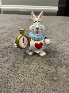 Vintage Disney Alice im Wunderland weißer Hase mit Uhr Zuckerdose - Bild 1 von 9