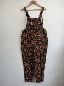 Lucy & Yak Dungarees Size UK 12 R Nasrin Tiger Rare Jumpsuit Black Limited Ed - Picture 1 of 6