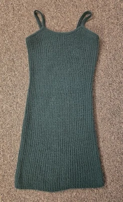 Vestido Art Class Niñas L 10-12 Correa Manga Verde Cable Tejido Nuevo con Etiquetas Poli Acrílico MW Foto 1 de 4