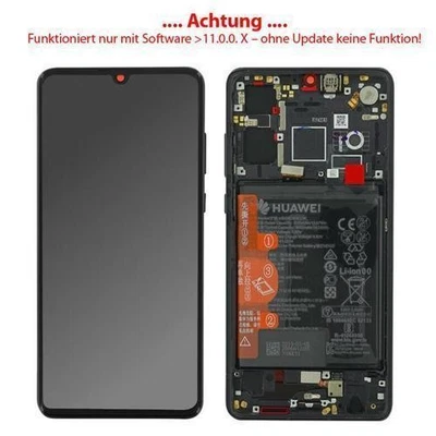 100% Original Huawei P30 OLED Display Touchscreen Rahmen Akku Schwarz ELE-L29 - Bild 1 von 2
