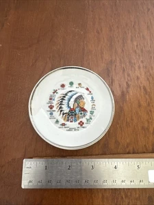 Vintage Indianer Deko Teller, 4 Zoll Durchmesser - Bild 1 von 3