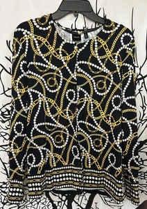 Rafaella Damen Zweiteiliges Set Perlen Knopf Cardigan Tank Gold Kette Perlen L - Bild 1 von 7