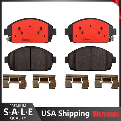 Juego de pastillas de freno delanteras Brembo clips de ranura de cerámica para Jeep Commander Grand Cherokee Foto 1 de 2