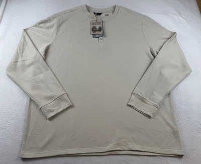 New Jockey Long Sleeve Henley Mens Size XXL Beige NWT By Luke Bryan - Image 1 of 4