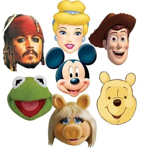 Offiziell Disney Party Gesichtsmasken Mickey Maus Muppets Prinzessin Toy Story & - Bild 1 von 22