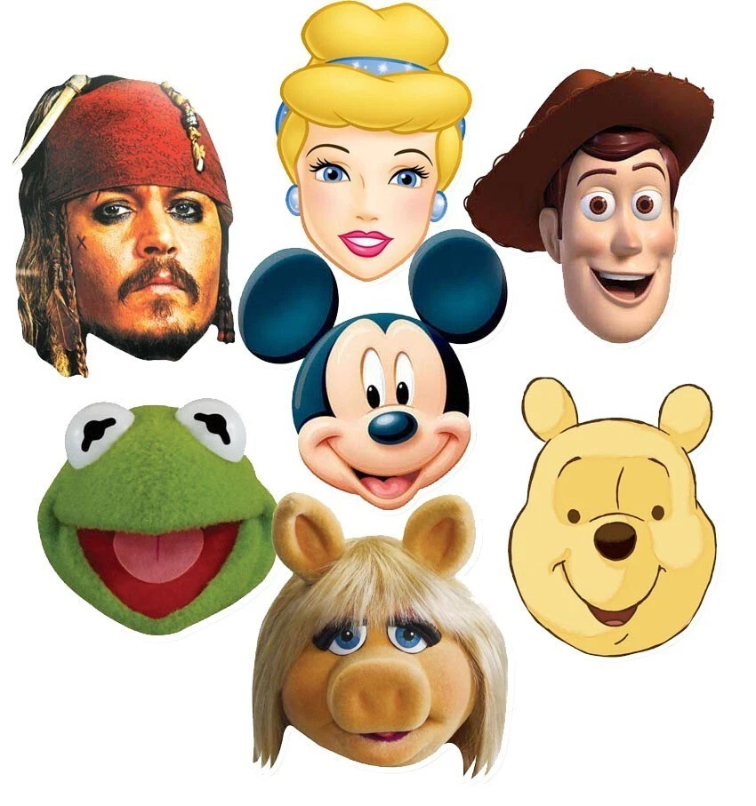 Offiziell Disney Party Gesichtsmasken Mickey Maus Muppets Prinzessin Toy Story & - Bild 1 von 1