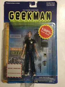 GEEKMAN Poseable Action Figure 100% Pure Geek by Happy Worker RARE 2002 - Picture 1 of 8