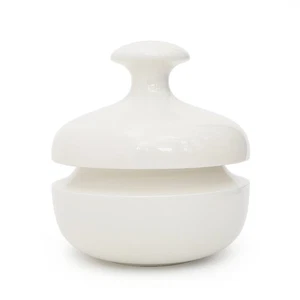 Vaso con tappo in ceramica Bianca di Enzo Bioli per Il picchio, anni ’70 - Picture 1 of 13