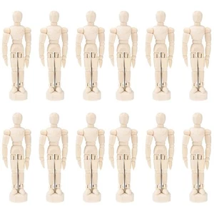 Artists Wooden Manikin Jointed Mannequin: 12 Pack 4.5 Inch Artist Mannequin M... - Picture 1 of 9