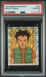 PSA 10 GEM MINT 1999 MERLIN POKEMON S27 BROCK-PRISM - Picture 1 of 2