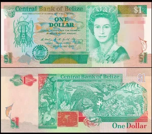 1990 belize 1 Dollars BANKNOTE CURRENCY UNC - Picture 1 of 1